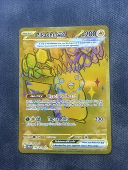 Pikachu EX Prismatic Evolutions Gold Holo Hyper Rare Card 179/131 (NM) - Image 1