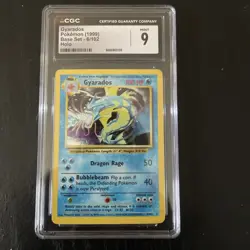 Gyarados 1999 Base Set 6/102 Holo Pokemon Card CGC 9 - Image 1