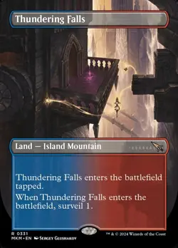 Thundering Falls Borderless NM - MKM 331 MTG Rare Land Magic the Gathering Card - Image 1
