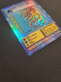 1999 BANDAI DIGIMON FOIL METALSEADRAMON CARD # BO-35 FIRST EDITION LP/MP - Image 3