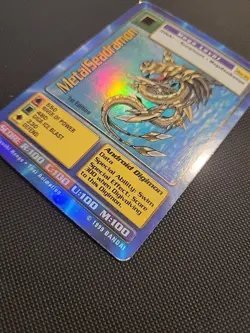 1999 BANDAI DIGIMON FOIL METALSEADRAMON CARD # BO-35 FIRST EDITION LP/MP - Image 4