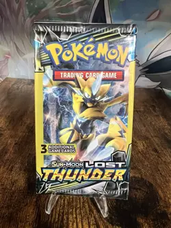 Pokemon TCG Lost Thunder 3-Card Booster Pack Factory Sealed - Image 1