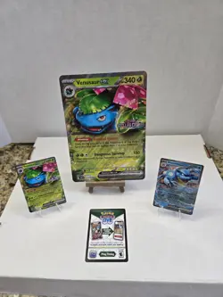 Pokemon TCG Venusaur EX Blastoise Ex Stellar Crown Stamped Promo + JUMBO card. - Image 1