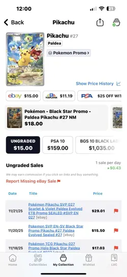 Sealed Pikachu SVP 27 Paldea Evolved Black Star Promo Card Pokemon. - Image 3