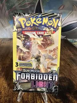 Pokemon Sun & Moon Forbidden Light Sealed 3-Card Booster Pack - Image 1