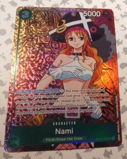 One Piece Card Game English Carte Holo Nami Alt Art OP02-036 SR Mint - Image 1