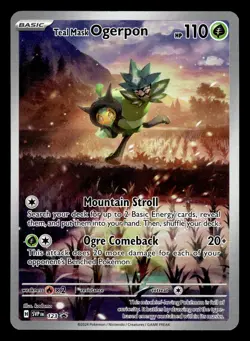 Teal Mask Ogerpon SVP 123 Illustration Rare Black Star Promo Pokemon Card - Image 1