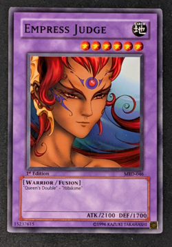 Yugioh TCG Card - 1x Empress Judge = MRD-046 - Played - MP - 1st Edition - 2002 - Image 1