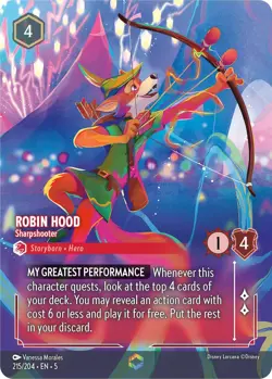 Robin Hood - Sharpshooter (Enchanted) (215/204) [Shimmering Skies] Near Mint Ho - Image 1