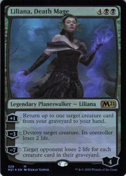MTG Liliana, Death Mage (328) | NM Foil | Core Set 2021 {M21} - Image 2