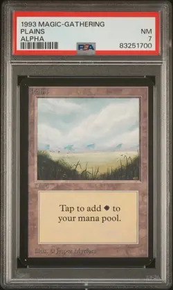 Plains - Alpha - MTG - Near Mint - PSA 7. - Image 1