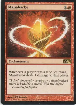 MTG: Magic 2012: Manabarbs: Lightly Played Condition - Image 1