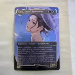 Yuna, Grand Summoner Promo 0001 Final Fantasy Mtg Borderless Foil Ffx 2 - Image 1