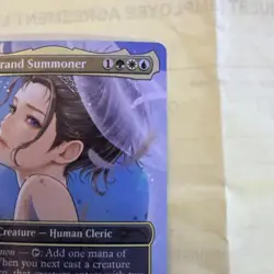 Yuna, Grand Summoner Promo 0001 Final Fantasy Mtg Borderless Foil Ffx 2 - Image 4
