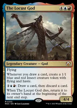 MTG The Locust God, NM-Mint, English Commander: March of the Machine - Image 1