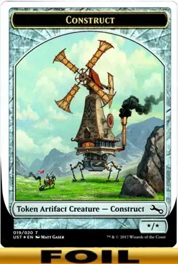 1x MTG - CONSTRUCT TOKEN #19 (x/x) - FOIL - Unstable UST - Image 1