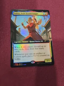 MTG MagicCon Atlanta exclusive promo Sokka, Bold Boomeranger Foil - Image 1