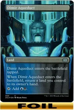 1x - Dimir Aqueduct - FOIL BORDERLESS - Double Masters 2022 - CUC NM MTG - Image 1