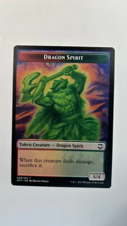 MTG Commander AFC Dragon Spirit The Monarch Token 009/013 Forgotten Realms Magic - Image 1