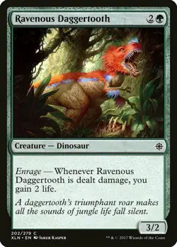 1x Ravenous Daggertooth - NM English MTG - Ixalan - Image 1