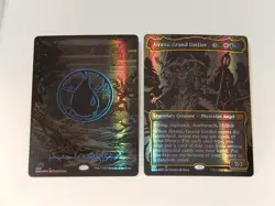 MTG Magic The Gathering Atraxa Grand Unifier & Island Oil Slick Foil Phyrexian - Image 1