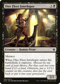 1x Dire Fleet Interloper - NM English MTG - Ixalan - Image 1