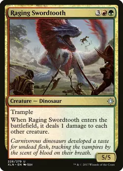 1x Raging Swordtooth - NM English MTG - Ixalan - Image 1