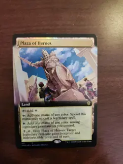 MTG Plaza of Heroes- Dominaria United- Extended Art FOIL- NM - Image 1
