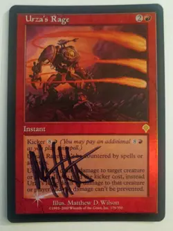 Magic The Gathering - 1x Signed Foil Urza's Rage (mtg) Invasion - Image 1