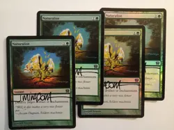 Magic The Gathering - 1x Signed Foil Naturalize (mtg) 9th edition - 4 avail - Image 1