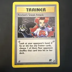 Pokemon Vintage Non-Holo Rare Rocket’s Sneak Attack 72/82 Team Rocket WotC - Image 1