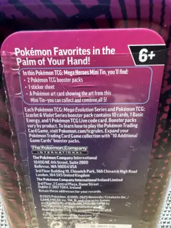 Pokemon TCG: Mega Heroes Mini Tin - Mega Gardevoir SEALED (2 Booster Packs) - Image 3