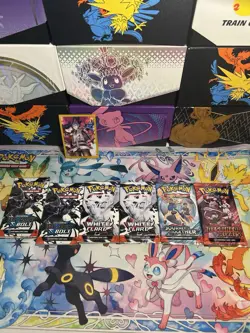 Lot of 6 Pokemon TCG - Scarlet and Violet Packs (Journey, Destined, White Flare - Image 1