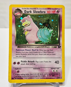 Dark Slowbro 12/82 Holo Rare Unlimited Team Rocket SWIRL Pokemon 591 - Image 1