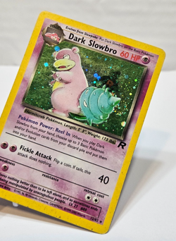 Dark Slowbro 12/82 Holo Rare Unlimited Team Rocket SWIRL Pokemon 591 - Image 3