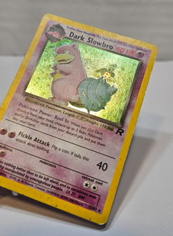 Dark Slowbro 12/82 Holo Rare Unlimited Team Rocket SWIRL Pokemon 591 - Image 4