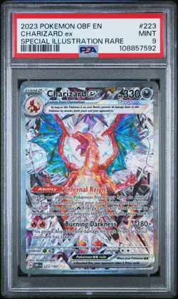 2023 Pokemon SV Obsidian Flames OBF EN Charizard ex #223/197 PSA 9 - Image 1