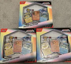 Lot Of 3 Pokemon Prismatic Evolutions Poster Collection, Factory Sealed - Image 1
