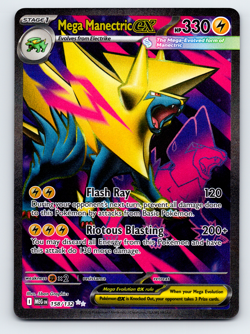 Pokemon Mega Manectric EX 158 Full Art Ultra Rare Mega Evolution English - Image 1