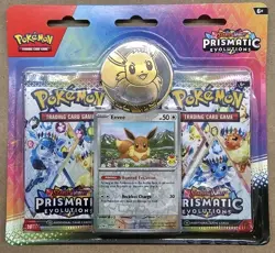 Pokemon TCG SV8.5 Prismatic Evolutions 2-Pack Blister Eevee Pokemon Day Sealed - Image 1