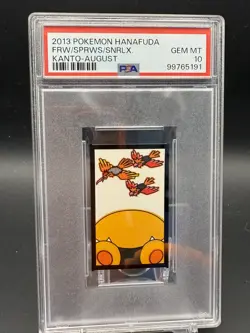 2013 POKEMON HANAFUDA KANTO AUGUST FEAROW/SNORLAX/SPEAROW PSA 10 - Image 1