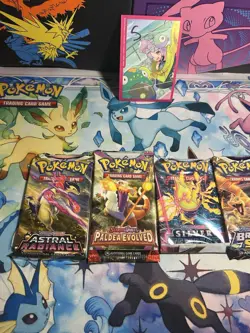 Lot of 6 Pokemon TCG - Scarlet and Violet And Sword & Shield Booster Packs - Image 3