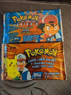 Pokemon Topps TV Animation Edition Series 1 and 2 Packs - Image 1