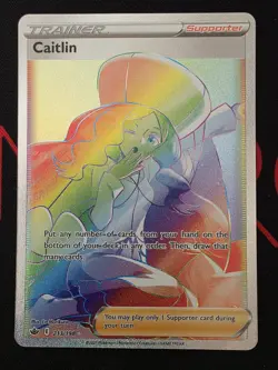 Pokemon TCG: Caitlin 213/198 Secret Rainbow Rare Chilling Reign NM - Image 1