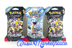 Pokemon TCG Scarlet & Violet Stellar Crown Booster Packs (LOT of 3) | SEALED - Image 1