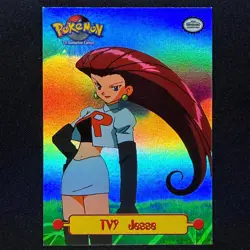 topps Pokemon TV Animation Series 1 Rainbow Holo Foil TV9 Jesse - Image 1