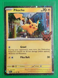 Pokemon TCG Halloween Trick Or Trade 2024 Pikachu #18/91 Cosmos Common - Image 1