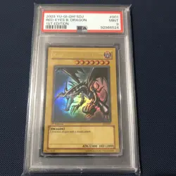 2003 YU-GI-OH! STARTER DECK: JOEY 1ST ED #001 RED-EYES B. DRAGON PSA 9 - Image 1