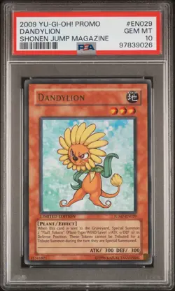 Yugioh Dandylion JUMP-EN029 Ultra Rare Limited Edition PSA 10 POP 2 - Image 1