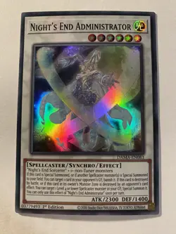 Yugioh Night's End Administrator DAMA-EN083 Super Rare 1st Edition NM - Image 1